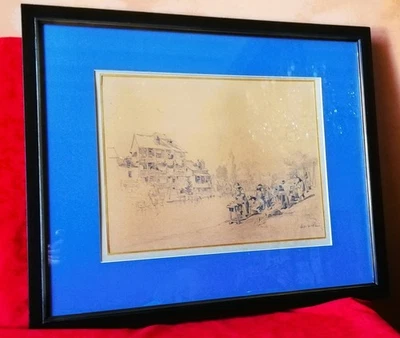 Dessin encadré de Jules NOËL - Photo 1/4