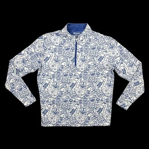 Pins & Aces Bud leichter Golfpullover Herren Größe Medium 1/4-Reißverschluss Performance Stretch - Bild 1 von 11