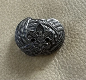 Pañuelo de Colección Silvertone Boy Scout Slide Eagle Fleur De Lis- - Imagen 1 de 2