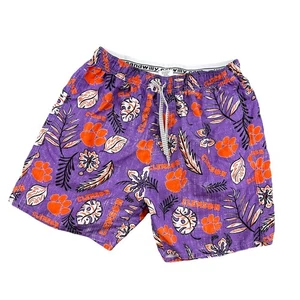 Original Wes and Willy Mens Clemson Tigers Vintage Floral Swim Trunks XL - Picture 1 of 11