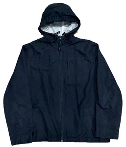 Vintage 90s GAP Full Zip Large Black Windbreaker Hooded Mesh Lined Rain Jacket - Bild 1 von 12