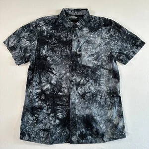Empyre Mens Tie Dye Polo Gray Size Large Button Up Shirt - Picture 1 of 11