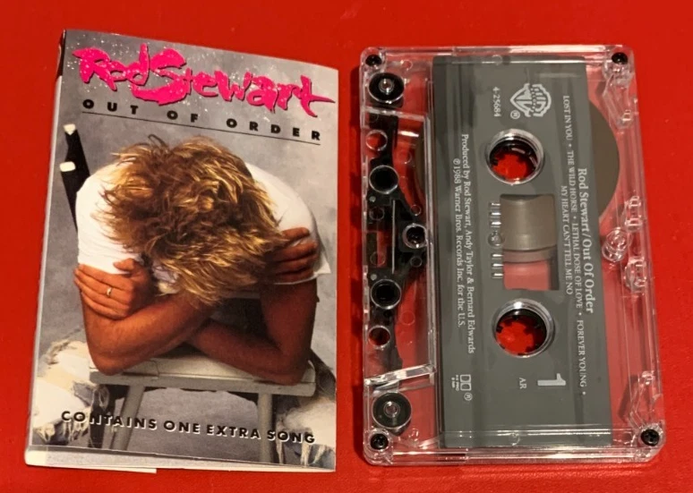 ROD STEWART Out Of Order Cassette Tape Very Good++ Condition Bonus Track - Image 1 of 1