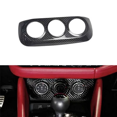 Real Carbon Fiber A/C Button Panel Cover For Nissan Z RZ34 Fairlady Z 2023+ - Image 1 of 3