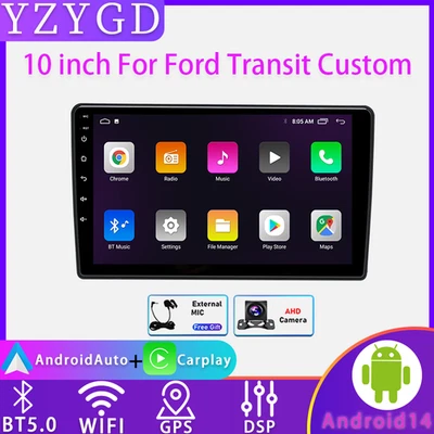 10 inch For Ford Transit Custom Android GPS Carplay Radio Multimedia Car Screen  - Image 1 of 4