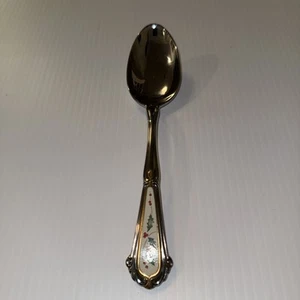 New Vintage Lenox Holiday Holly & Berry Stainless Serving Spoon 18/8 8 5/8” - Picture 1 of 4