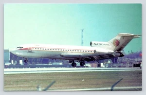 National Airlines Boeing 727 in Action Airport c1970 Unposted Chrome Postcard - Bild 1 von 2