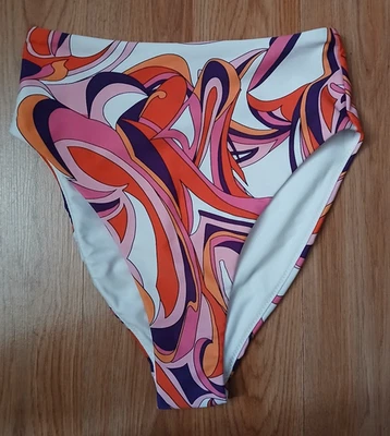 Parte inferior de natación Express para mujer estampada cintura alta contorno corporal talla XS multicolor Foto 1 de 4