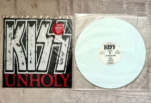 Precious KISS Unholy 1992 12 inch LP white record UK limited edition - Foto 1 di 12