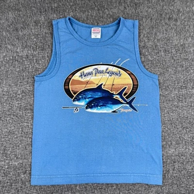 Camiseta sin mangas hawaiana vintage Hana Paa Legends para mujer XS azul océano Babydoll naturaleza Foto 1 de 4