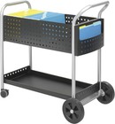 Safco Scoot Legal SizeMail Cart 5239BL Black, Swivel Wheels, 32"
