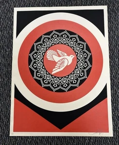 Shepard Fairey Obey Giant PEACE DOVE Firmado Numerado Serigrafía AP - Imagen 1 de 5
