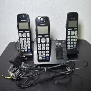 Panasonic Cordless Phone 3 Handsets With Answering Machine KX-TGE230 Tested USED - Zdjęcie 1 z 6