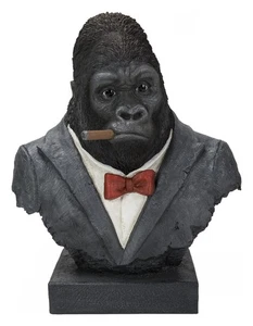 Hi-Line Gift Gorilla Kopf mit Smoking - Bild 1 von 2