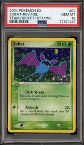 Pokemon Zubat EX Team Rocket Returns Reverse Holo #82 PSA 10 Gem Mint - Picture 1 of 2