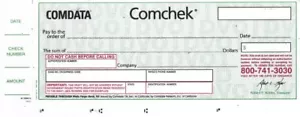 10 Green COMDATA comchecks FREE SHIPPING Comchek - Picture 1 of 2