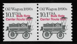 US Scott #2130b, Pair 1988 Oil Wagon 10.1c FVF MNH - Picture 1 of 1