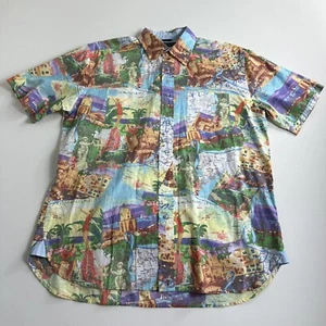 Tommy Hilfiger Herren Grafik Kurzarm Button Down Camp Hemd Größe M - Bild 1 von 9
