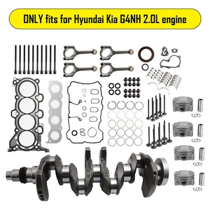 G4NH 2.0L Engine Overhaul Rebuild Kit Crankshaft Con Rods for Hyundai Elantra CA - Foto 1 di 19