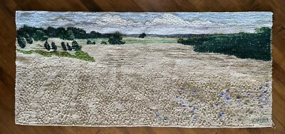 Colgante de pared textil arte fibra tejida paisaje Schreiber de jerez años 70 vintage de Nueva York Foto 1 de 4