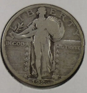 Cuarto de cuarto Standing Liberty 1926-S en muy buen estado - Imagen 1 de 2