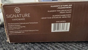 Signature Hardware Vilamonte 18" Handtuchhalter | Nickel poliert | SHVL18TBPN  - Bild 1 von 3