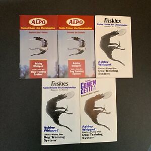 Collection of 5 Ashley Whippet Dog Training System Canine Frisbee Pamphlets '90s