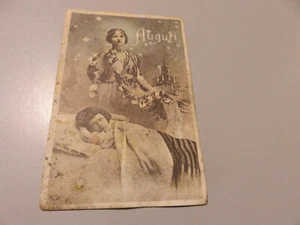 CP Cartolina vintage illustrata Auguri Natale viaggiata 1917 - Imagen 1 de 4
