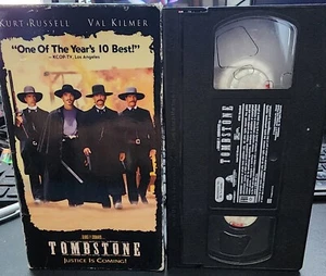 Tombstone VHS 1994 Kurt Russell Val Kilmer Sam Elliott Classic Western Movie - Picture 1 of 2