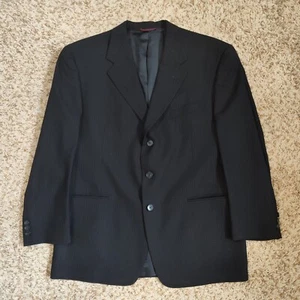 Hart Schaffner & Marx Pine's Men Size 42S Black Pinstripe Wool Blazer - Picture 1 of 13