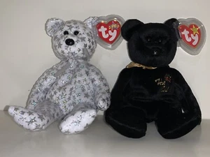 Ty Beanie Baby The Anfanging And The End Bears Lot Mint With Tag Protectors Rare - Bild 1 von 11