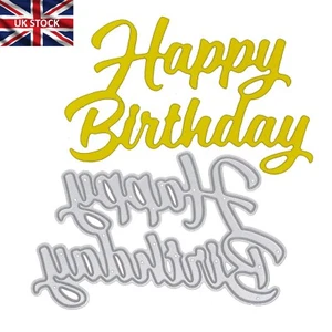 'Happy Birthday' Sentiments Metal Cutting Die, Card Making, Paper Crafts, J1 - Picture 1 of 7