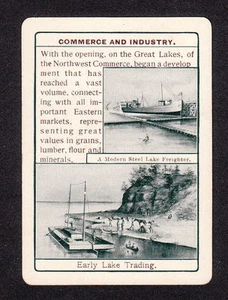 Great Lakes Trading and Modern Steel Lake Freighter Rare 1903 US History Card - Picture 1 of 2