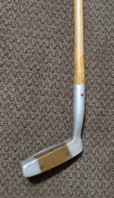 Vtg Hickory Shaft Otey Crisman Putter 35" Right Handed Leather Grip 7 HE - Image 1 of 4