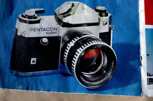 Brochure reflex Pentacon Super (ammiraglia) estremamente rara, obiettivi Zeiss, Meyer - Foto 1 di 24