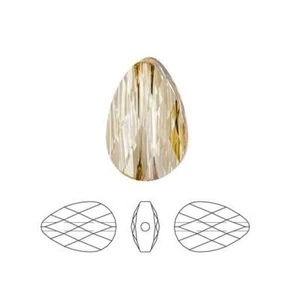 2 piezas Mini Cuentas 5056 Swarovski® Cristal Golden Shadow 10x6MM cabina 100-1 - Imagen 1 de 2