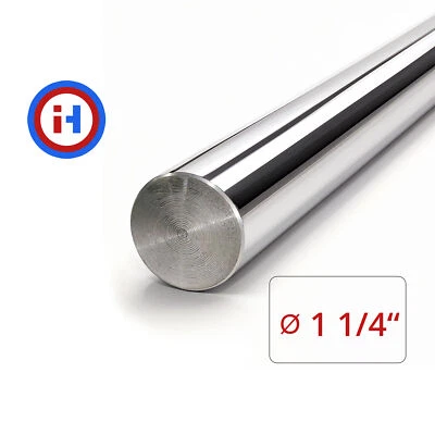 Induction Hardened Chrome Plated Steel Rod - 1 1/4" Dia x 36" length, 1045 steel - Image 1 of 3