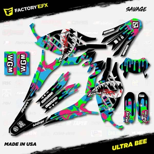 CMGK Savage Racing Camo Graphics kit fits Sur-Ron Ultra Bee All Years Surron - Foto 1 di 2