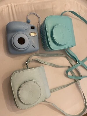 Fujifilm Instax Mini 7S Teal Turquoise Film Camera with carrying case TESTED - Image 1 of 4