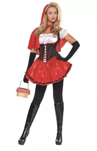 Little Red Riding Hood Adult Women's Costume 5 Piece Sexy Sassy Halloween Small - Picture 1 of 6