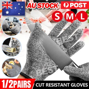 Safety Stainless Steel Cut Proof Stab Resistant Wire Metal Mesh Butcher Glove AU - Picture 1 of 14