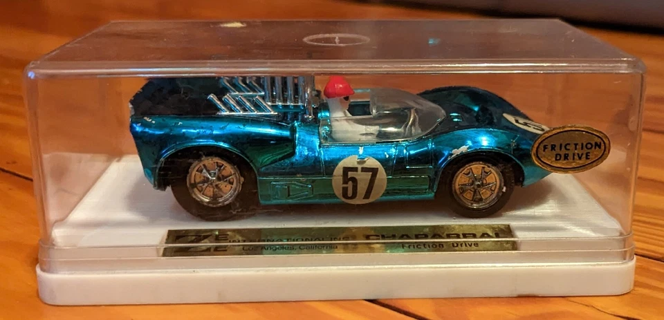 Vintage ZEE 1960's Chaparral #57 Friction Drive race car, With hard plastic - Image 1 of 4