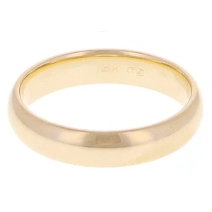 14k Yellow Gold Solid Comfort Fit Wedding Band 4mm Ring Sizes 5-13 - Picture 1 of 5