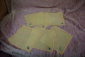 6 tovaglioli cotone giallo cm. 18x17 Cotton Napkins B7 ° - Imagen 1 de 2