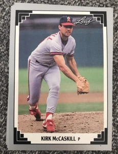 1991 Leaf #199 Kirk McCaskill Angeles Angels Vintage Baseball Trading Card - Picture 1 of 2