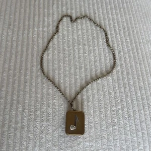 Vintage Music Box Pendant Necklace Gem Golf Plays Great Unique Find - Picture 1 of 5