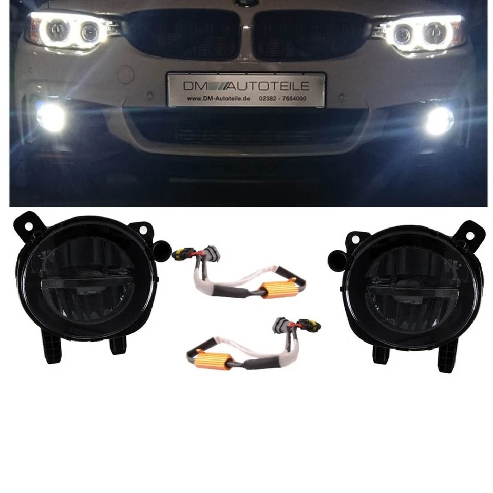 Set LED Nebelscheinwerfer Smoke Klarglas für BMW F20 F21 F30 F31 F32 F33 F34 F36 - Bild 1 von 4