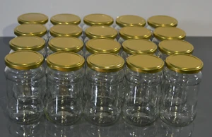 Einweckgläser 370 ml mit Deckel Gold Weck Einmachgläser Vorratsgläse Einmachglas - Bild 1 von 1