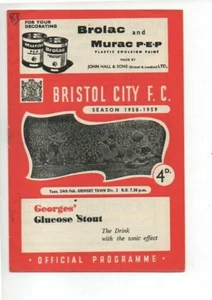 Bristol City v Grimsby Town 1958/59 Division 2 - Bild 1 von 1