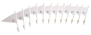 Cricket Grenzmarker Flaggen | 24er Pack | WEISSE Farben verfügbar - Bild 1 von 1